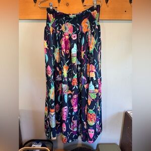 Source Unknown Vibrant Multicolor A-Line Skirt with Bugs!